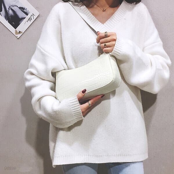 romansera 크로코다일 포인트 라운드 미니백 3color