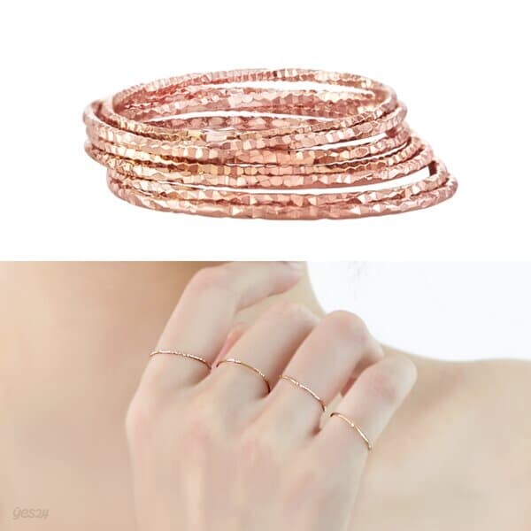 Neegee 14K GOLD 컷팅실반지_핑크골드_5호-9호