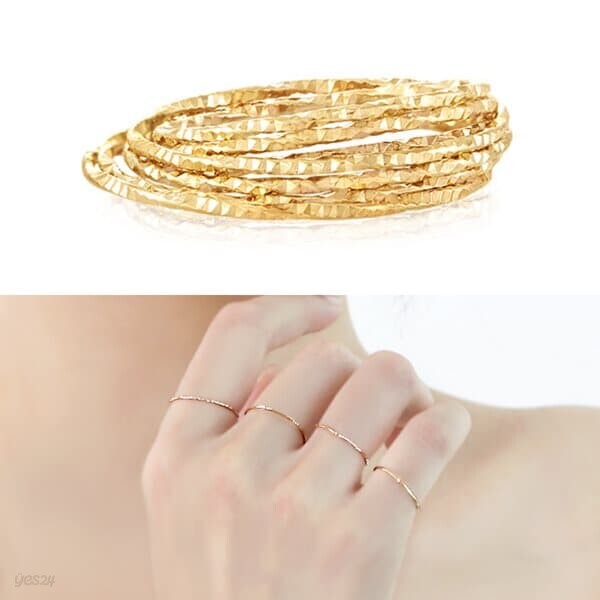 Neegee 14K GOLD 컷팅실반지_골드_10호-15호