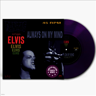 Danzig — Always On My Mind (Purple 7 inch Single LP 앨범 커버
