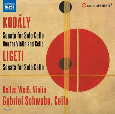 Gabriel Schwabe ڴ: ̿ø ÿθ  ,  ÿ ҳŸ / Ƽ:  ÿ ҳŸ (Kodaly and Ligeti: Solo Cello Sonatas) 