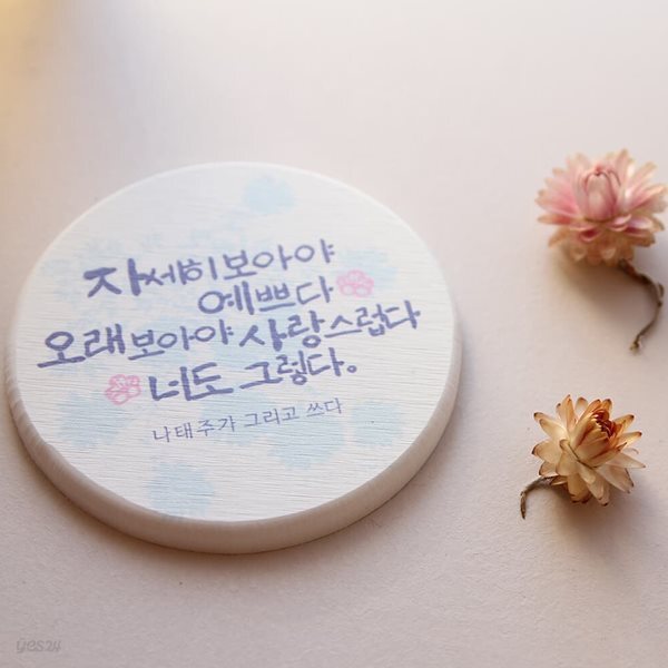 나태주 풀꽃 규조토 코스터