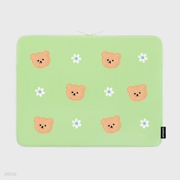 Dot flower bear-mint-15inch notebook pouch(15인치 노트북파우치)