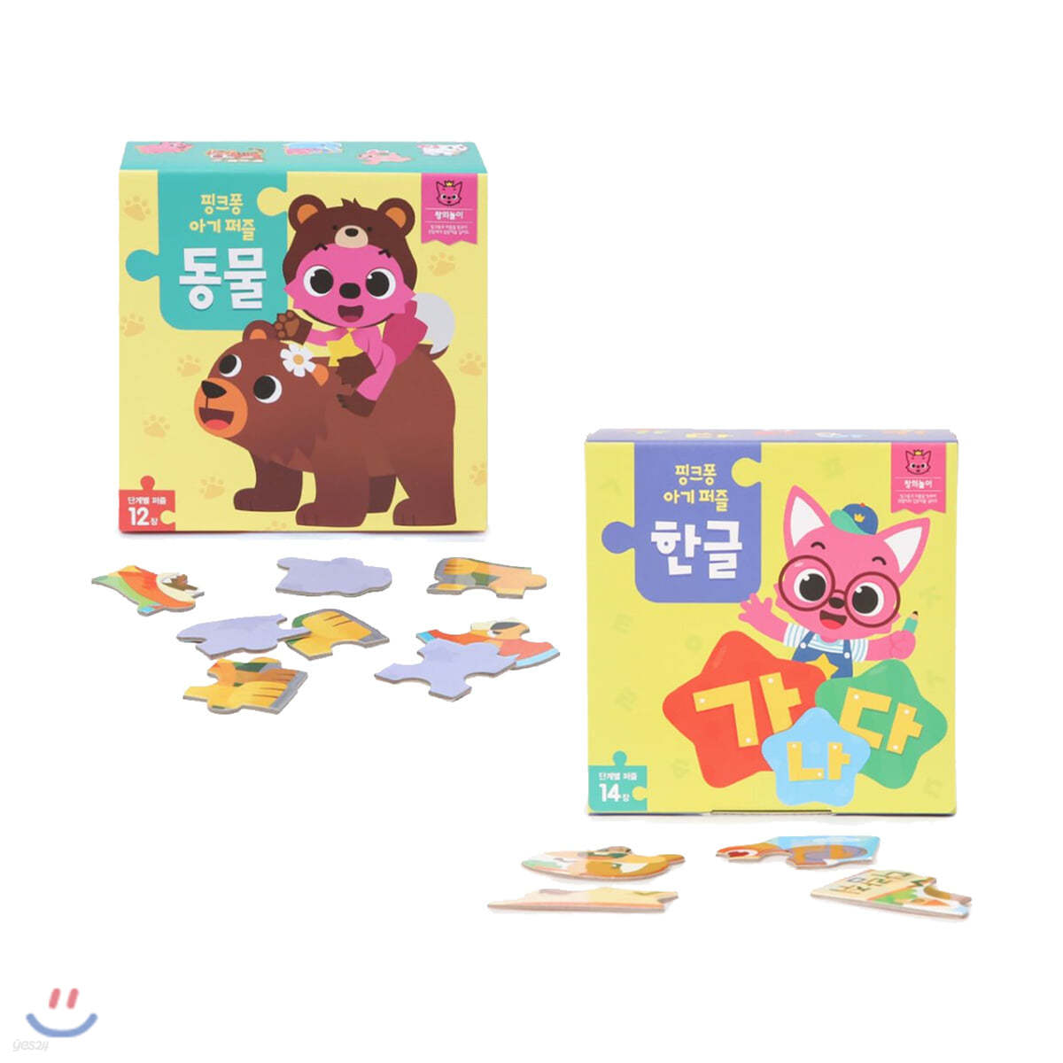 핑크퐁 아기 퍼즐 : 동물 + 한글
