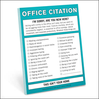 Knock Knock Nifty Note: Office Citation