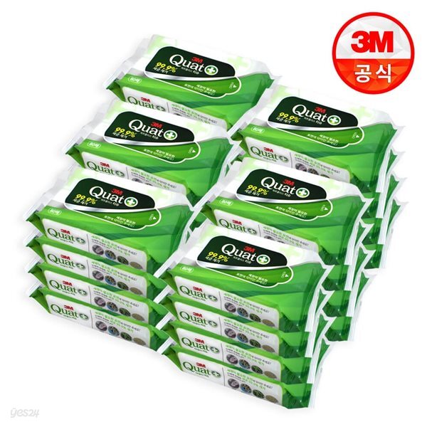 3M 쿼트플러스 살균티슈 80매 (공공기관/어린이집/급식실/다목적청소물티슈)