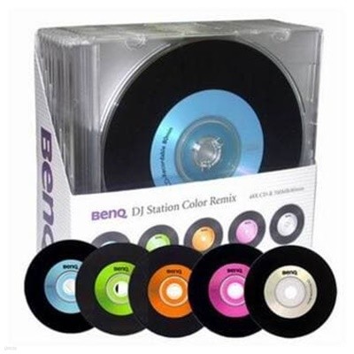 BenQ 공시디 - CD-R 700MB 48x (슬림케이스, 컬러 10장)