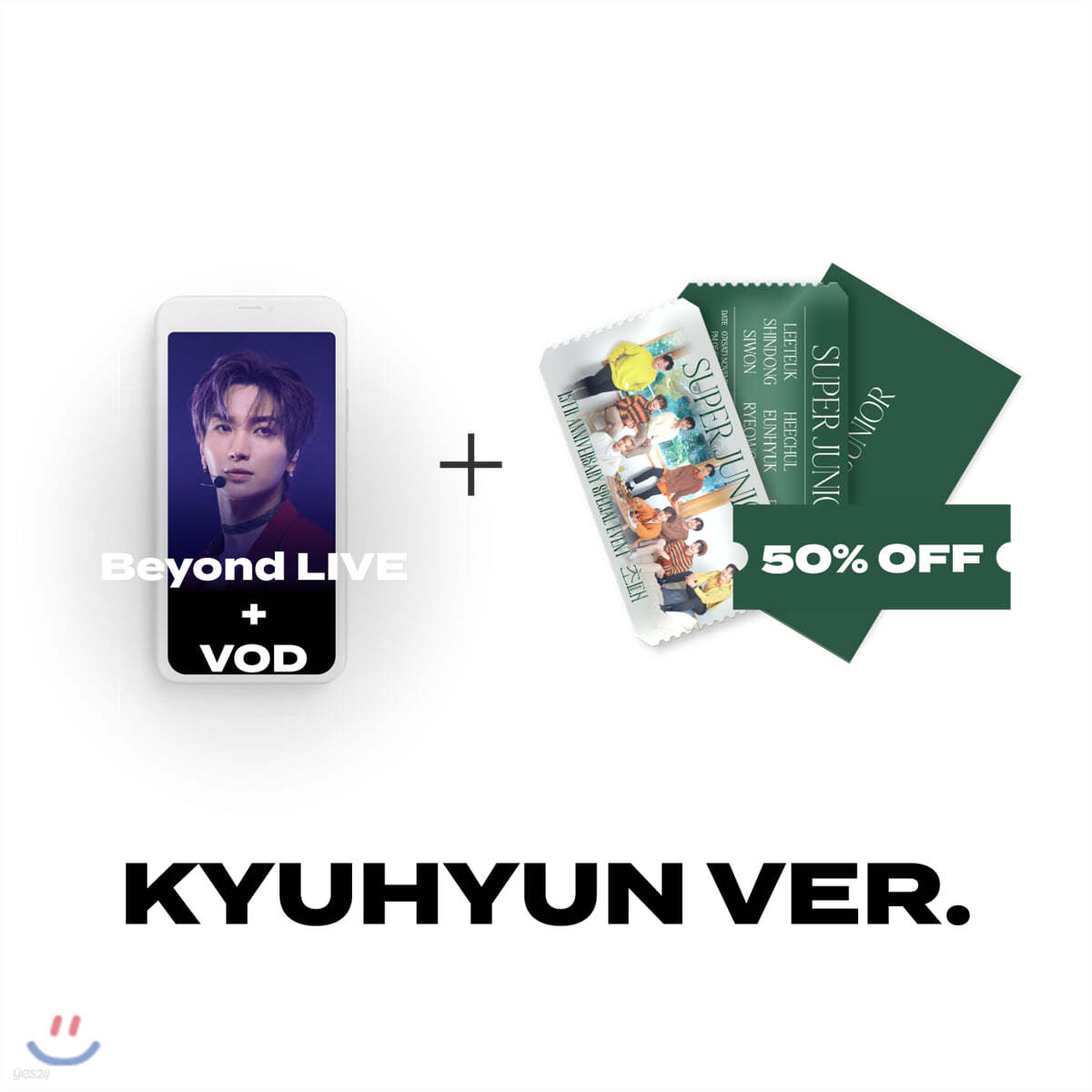 [KYUHYUN] Beyond LIVE + VOD관람권 + POP-UP CARD + AR TICKET SET- SUPER JUNIOR 15th Anniversary Special Event - 초대(Invitation)