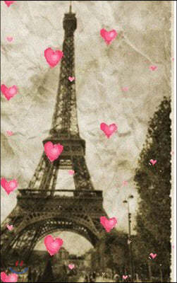 paris Eiffel Tower pink hearts Vintage creative blank page journal: paris Eiffel Tower pink hearts Vintage creative blank page journal