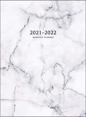 2021-2022 Monthly Planner: Large Two Year Planner with Marble Cover (Volume 5 Hardcover)