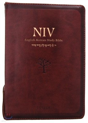 NIV 영한스터디성경 + 한영새찬송가(소,합본,색인,지퍼,갈색) 