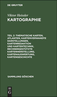 Thematische Karten, Atlanten, kartenverwandte Darstellungen, Kartenredaktion und Kartentechnik, rechnergestützte Kartenherstellung, Kartenauswertung,