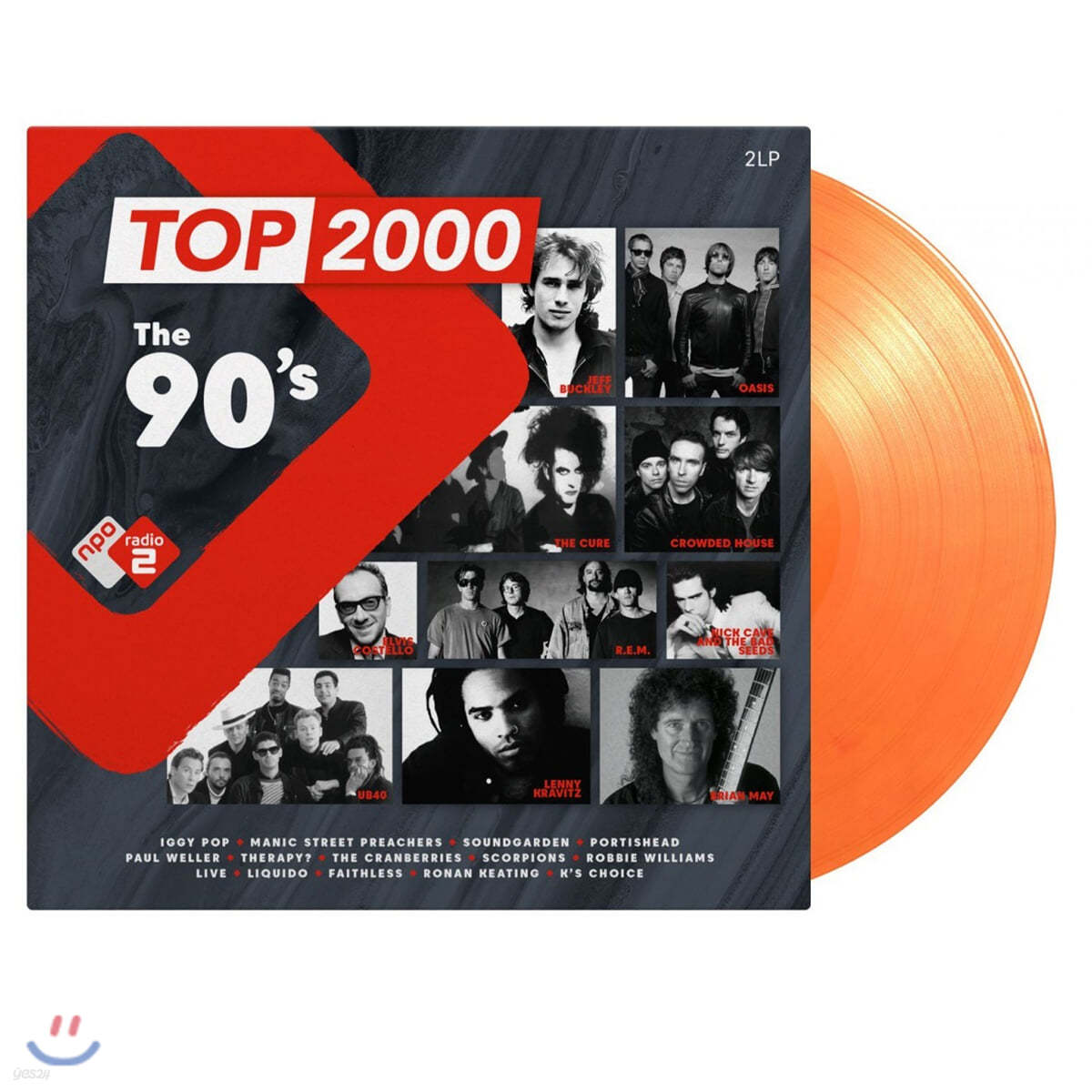 NPO 라디오 컴필레이션: 1990년대 히트곡 모음집 (Top 2000 - The 90's) [오렌지 컬러 2LP] 