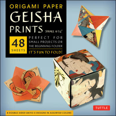 Origami Paper Geisha Prints 48 Sheets 6 3/4" (17 CM): Large Tuttle Origami Paper: High-Quality Origami Sheets Printed with 8 Different Designs (Instru