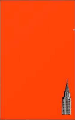 NYC Chrysler building bright orange grid style page notepad $ir Michael limited edition: NYC Chrysler building bright orange grid style page notepad $