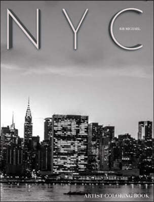 NYC united Nations city skyline Adult child Coloring Book limited edition: Iconic New York City skyline Template Artist adult and child Coloring Book