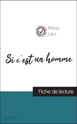 Si c'est un homme de Primo Levi (fiche de lecture et analyse complete de l'oeuvre)
