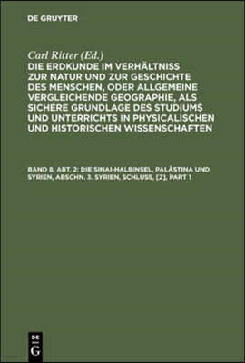 Die Sinai-Halbinsel, Palästina und Syrien, Abschn. 3. Syrien, Schluß, [2]