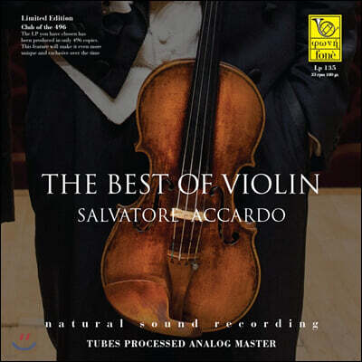 Salvatore Accardo — 피아졸라 / 파가니니 / 바흐 (Piazzolla / Paganini / J.S.Bach: The Best Of Violin) 앨범 커버