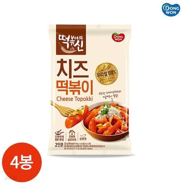 동원 떡볶이의신 치즈떡볶이 332g x 4봉