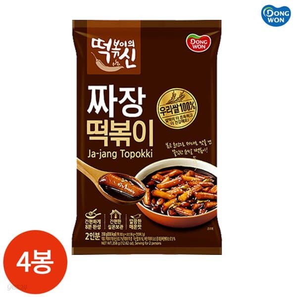 동원 떡볶이의신 짜장떡볶이 358g x 4봉