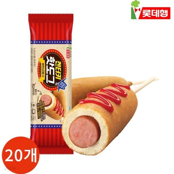 롯데햄 켄터키 핫도그 70g x 20개