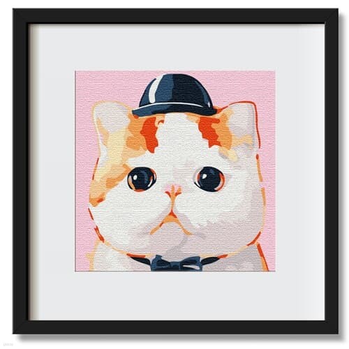 플레이어바웃 명화그리기 모자 쓴 고양이 캔버스페인팅 DIY 유화그림 직장인취미