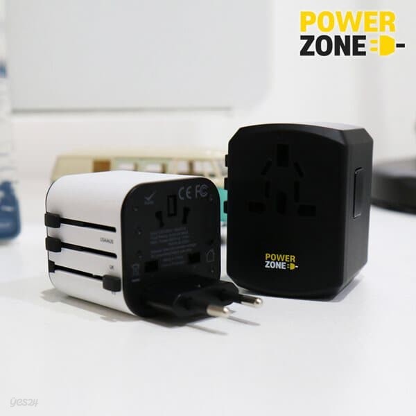 [파워존] 트래블어댑터 여행용 멀티탭 USB 4포트 해외 멀티플러그