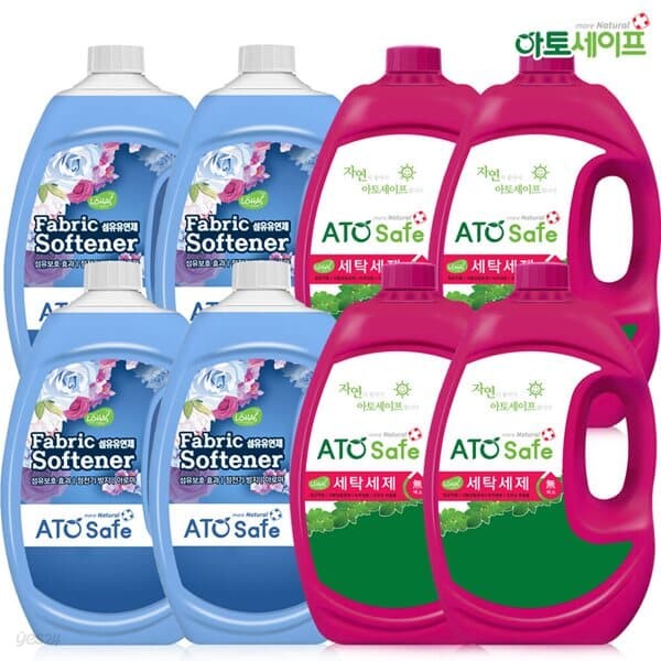 아토세이프 세탁세제SET (세제 2.5L 4개+에이프릴향 2.5L 4개)/아토세이프세제/섬유유연제추천
