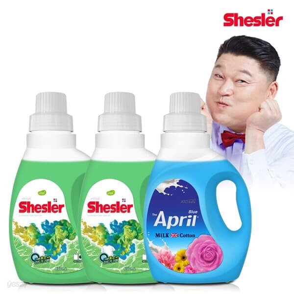 강호동의 쉬슬러세제 유칼립투스 650ml 2개 + 퍼퓸 에이프릴향 650ml 1개/아토세이프세제/중성세제/드럼세탁기세제/액체세제