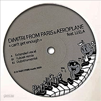 Dimitri From Paris & Aeroplane - Can't Get Enough ft. Leela (Ltd. Ed)(7" Vinyl LP)
