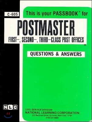 Postmaster, 1st, 2nd, 3rd Classes (U.S.P.S.): Passbooks Study Guide