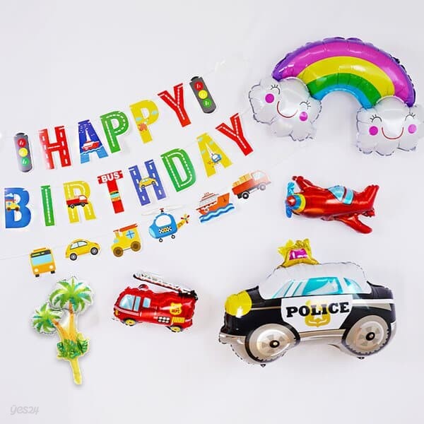 자동차 풍선세트 생일장식 파티풍선 가랜드 파티용품