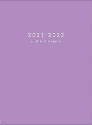 2021-2023 Monthly Planner: Large Three Year Planner with Purple Cover (Hardcover)