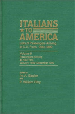 Italians to America, Jan. 1892 - Dec. 1892