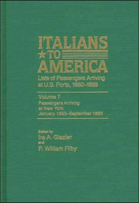 Italians to America, Jan. 1893 - Sept. 1893