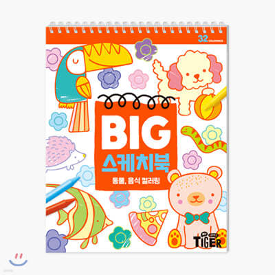 BIG 스케치북 : 동물, 음식 컬러링