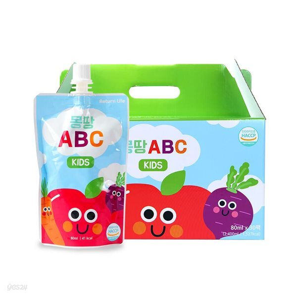 리턴라이프 국내산 사과비트당근으로 만든 ABC쥬스 키즈용 어린이즙 몽땅ABC키즈