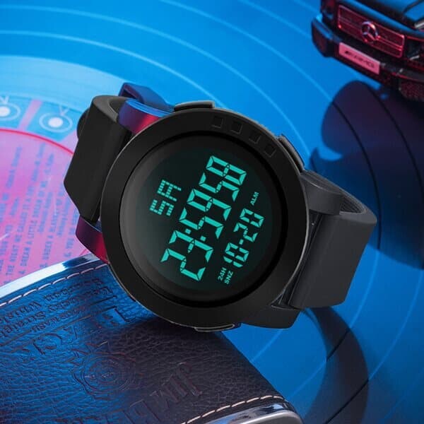 남성 디지털 HONHX Black 스포츠 손목시계 5004-653