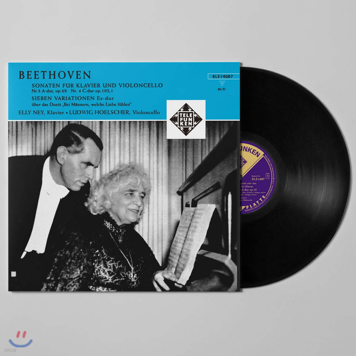 Ludwig Hoelscher / Elly Ney 베토벤: 첼로를 위한 작품 2집 - 루드비히 휄셔 / 엘리 나이 [LP]