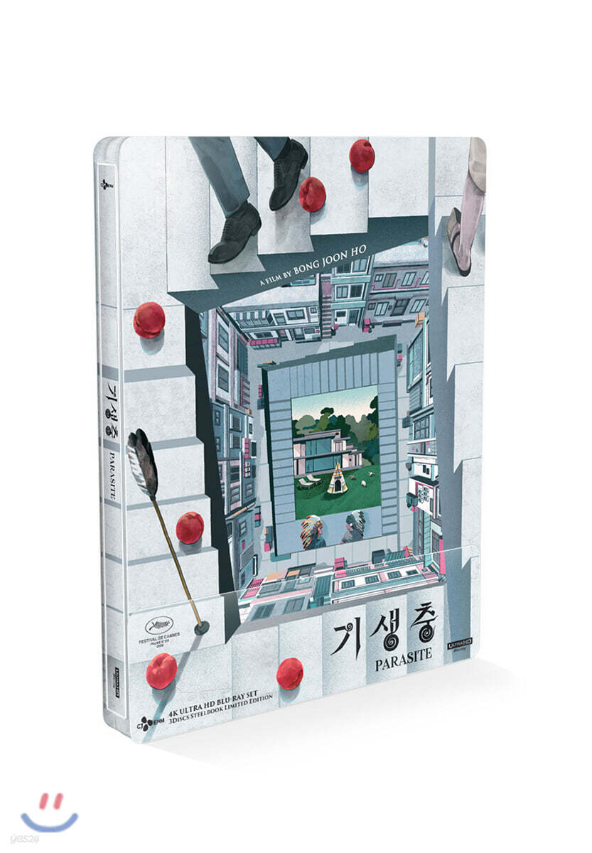 기생충 (3Disc 4K 스틸북 한정판 쿼터슬립) : 블루레이