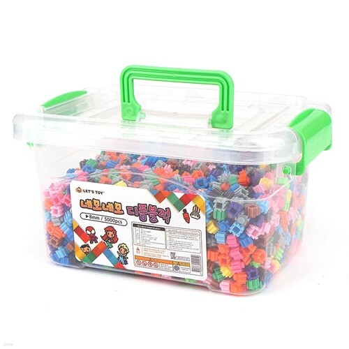 레츠토이 대용량 네모네모 디폼블럭 캐릭터 도안 8mm 만들기 세트