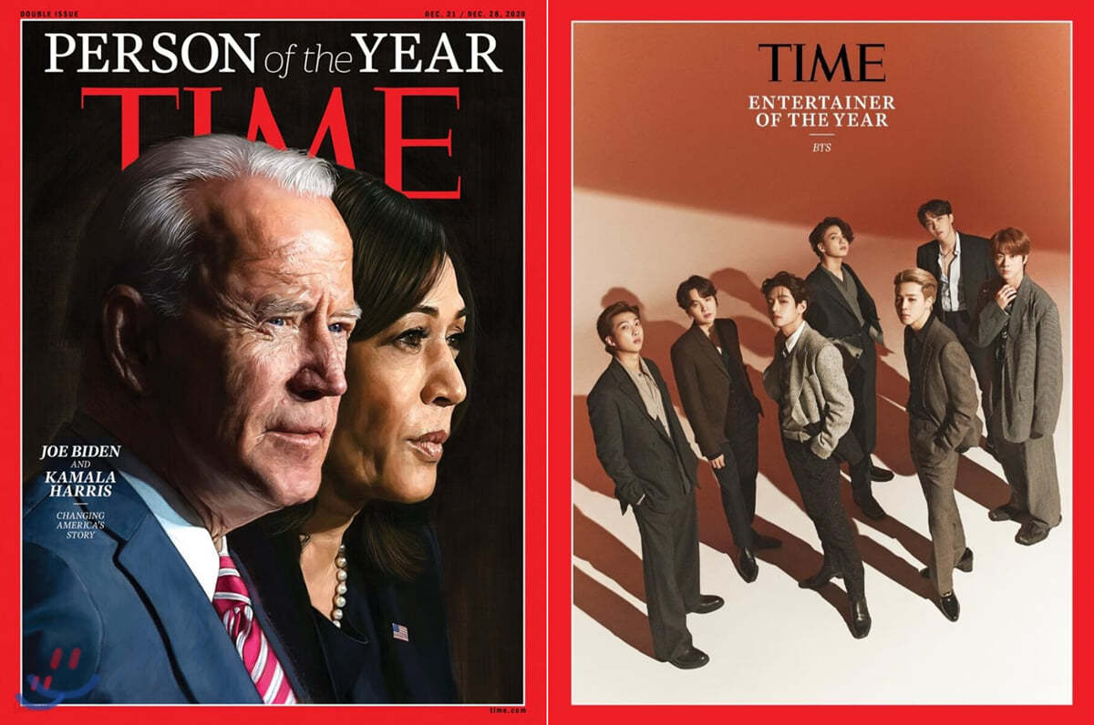 Time (주간) - Asia Ed. 2020년 12월 21일 : 타임 아시아판 : BTS (방탄소년단) 올해의 인물 엔터테이너 부문 선정 기사 수록 / 인사이드 커버