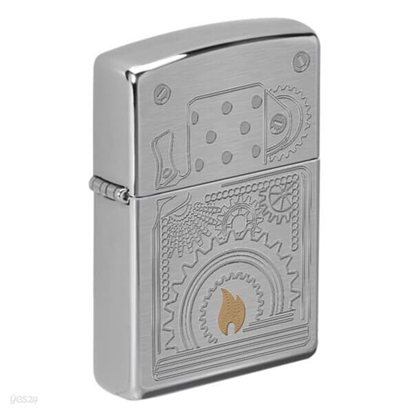ZIPPO 라이터 49419 Brushed Chrome Auto Two Tone