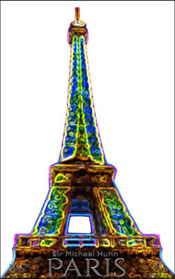 paris Eiifel tower Neon bling creative blank journal: paris Eiifel tower Neon bling creative blank journal