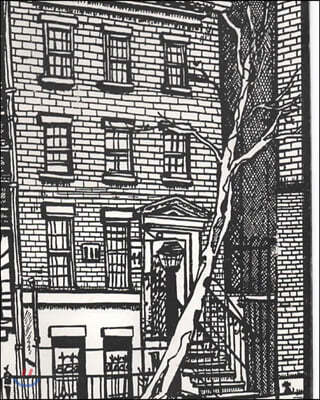 Greenwich village Writing Drawing Journal: 44 morton Street Charlie Dougherty Pen & ink Cover drawing