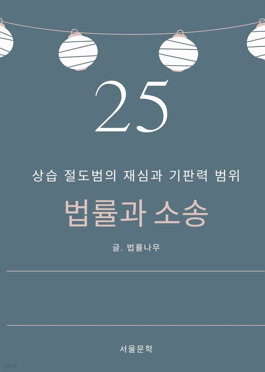 법률과 소송 25. 상습 절도범의 재심과 기판력 범위