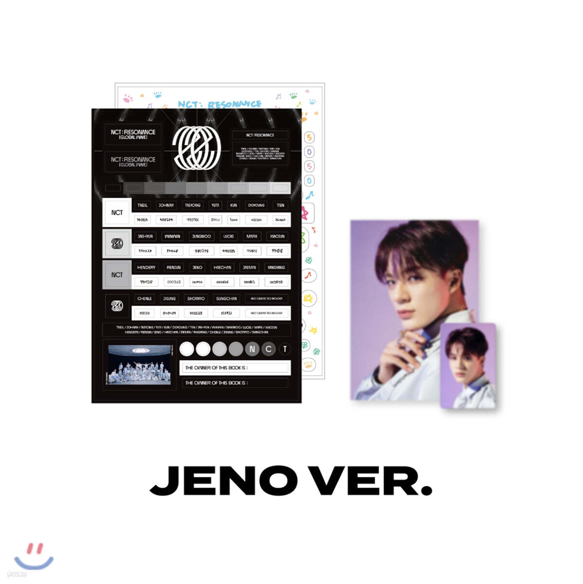 [JENO] NCT 스크랩북 데코스티커+포토 SET NCT : RESONANCE [GLOBAL WAVE] Beyond LIVE