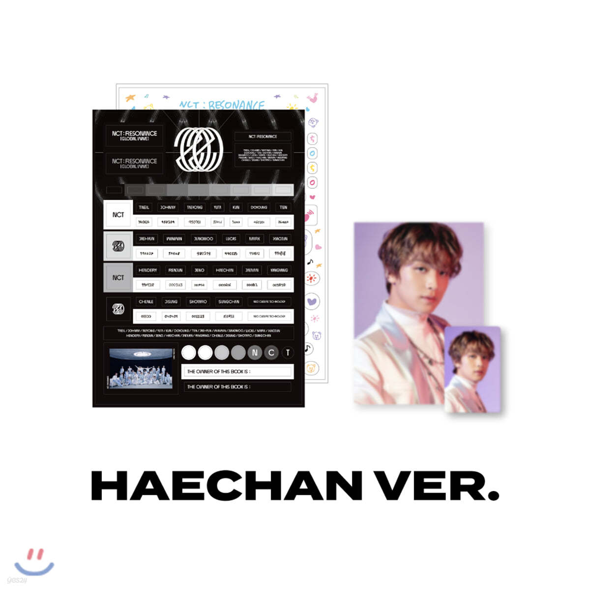 [HAECHAN] NCT 스크랩북 데코스티커+포토 SET NCT : RESONANCE [GLOBAL WAVE] Beyond LIVE