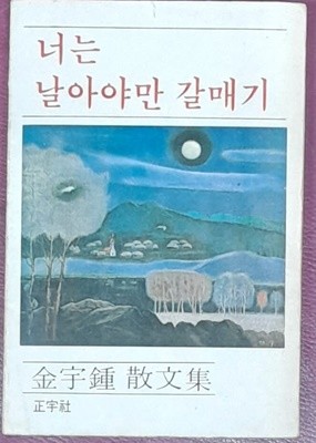 너는날아야만갈매기 - 김우종 산문집 (1978년초판)